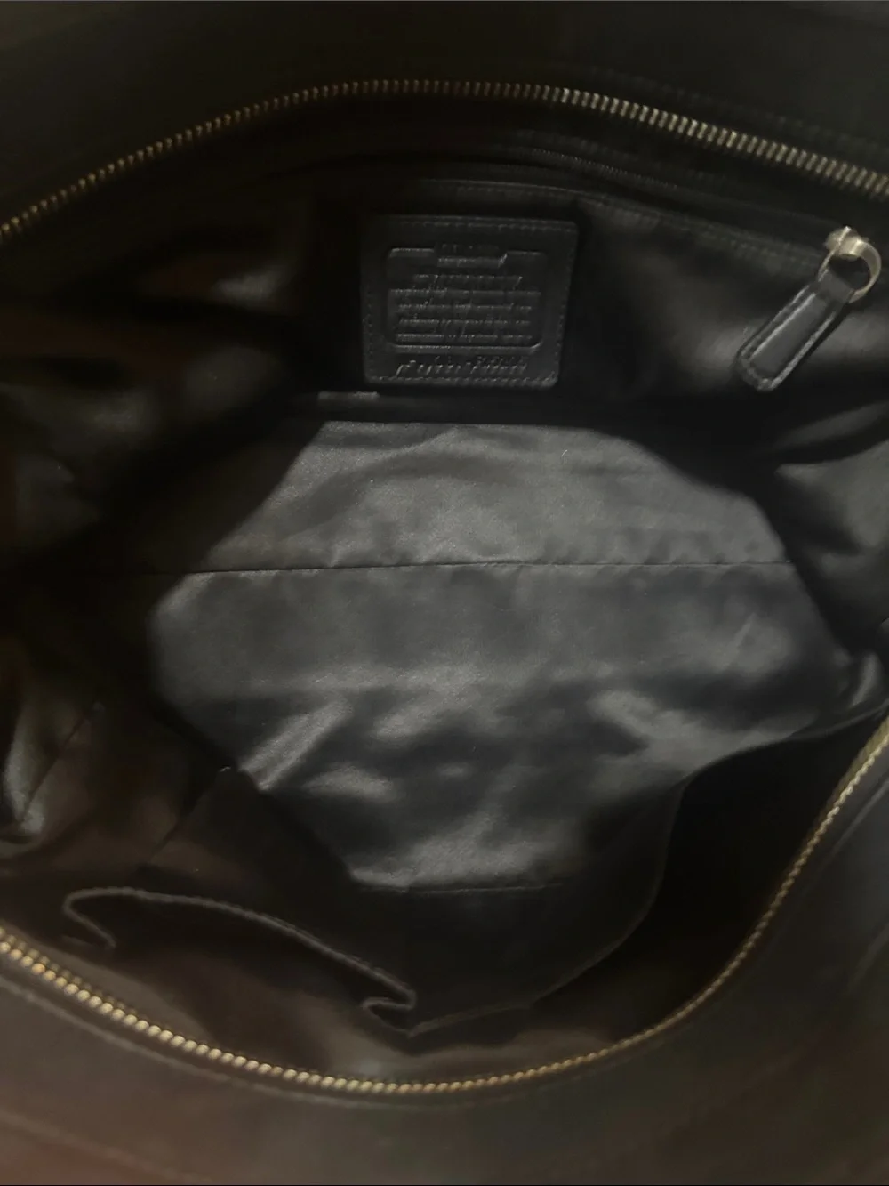 Coach Taylor Alexis black leather carry all